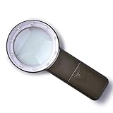▲ LENTILLE DE QUALITÉ OPTIQUE - Loupe transparente sans distorsion avec poignée ergonomique confortable adaptée aux enfants, adultes, personnes âgées, amateurs et professionnels