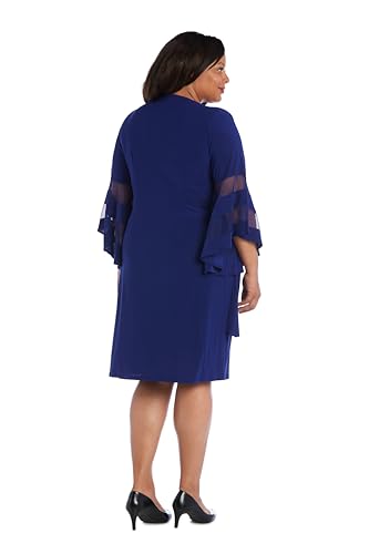 Image of R&M Richards Women's Sheer Allure Wrap Dress