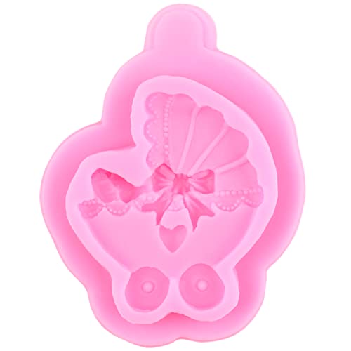 Mypracs Baby Silicone Fondant Cake Mold Baby Shower Theme Cupcake Mold Baby Foot Molds Baby Carriage Mold For Cake Decorating Chocolate Candy Polymer Clay Gum Paste Set Of 4 #TOP6