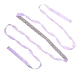 Ipetboom Cinturón de Boda Gemas de Imitación Cinturón para Vestido de Novia en Color Morado Claro Accesorio Elegante para Ceremonia Fiesta y Banquete Diseño Ligero y Sofisticado