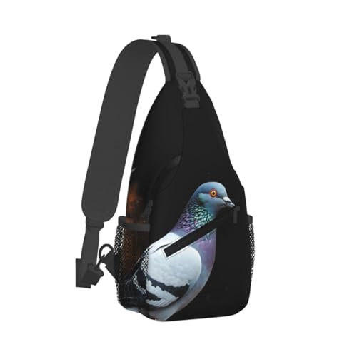 Mochila tipo sling negra para viaje y uso diario