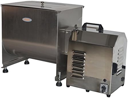 Image of Hakka 85lb /37.5L Electric Meat Mixer, Stainless Steel 50L Capacity Fixed Tank Commercial Meat Mixer with Motor for Sausage Restaurant Food Processing Equipment