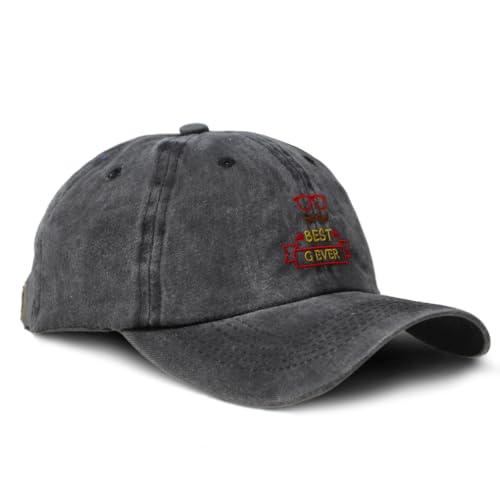 Soft Baseball Cap Embroidered Dad Hat Best Gever Grandpa Grandfather Vintage Hats Washed Baseball Cap Cotton Black Design Only