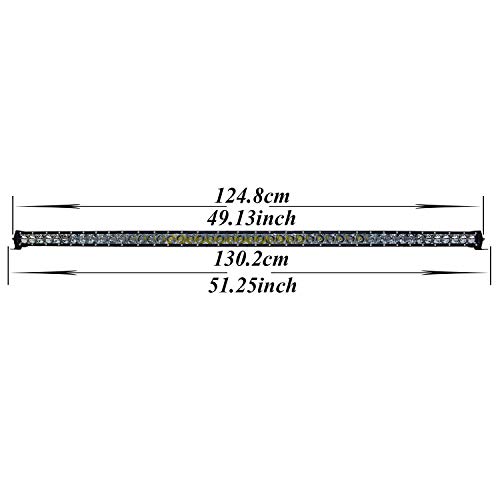 Angelma 50/52'' Curved Led Light Bar Flood Spot Combo Beam For Atv Suv Ute Off-Road Emergency Rescue Utv Golf Cart Boat Marine Agriculture Vehicle Mining Heavy Equipment + Wiring Harness #TOP1