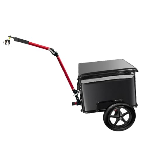 GOCHUSX Remolque De Carga para Bicicletas, Remolque De Carga para Bicicletas Eléctricas, Transporte De Comestibles Plegable, Remolque De Carga para Eléctricas(Black-B)