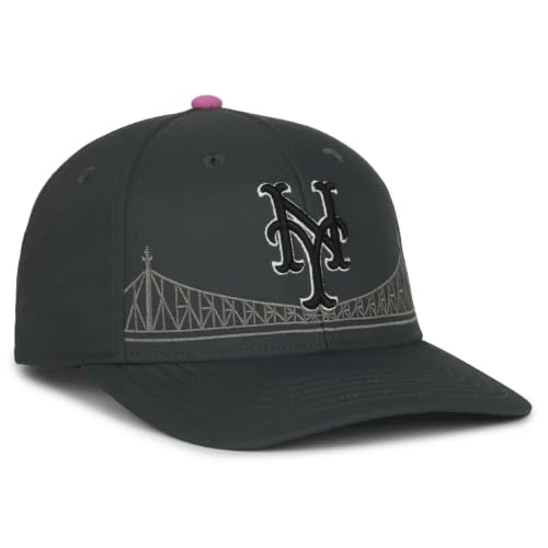 Officially Licensed NY Mets Gray MVP Baseball Hat City Connect Edition Adjustable Embroidered Structured Sports Cap