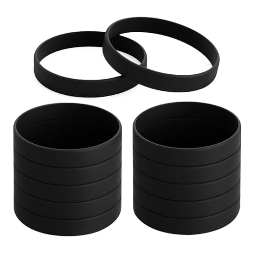 GOGO 12 st silikonarmband för vuxen, gummiarmband, festtillbehör – svart