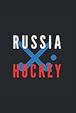 Russland Hockey Liebhaber Geschenk: Sport und Länder Notizbuch120 Seiten mit gepunktetem Papier