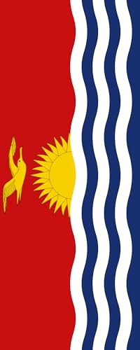 Drapeau Kiribati haut de gamme en format vertical 300x120cm résistant