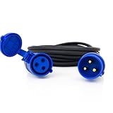 32A Blue Extension Lead, 10m – 3 Pin 230V Single Phase – 6mm² H07RN-F Heavy Duty Rubber Cable (20 Metre) - Image 4