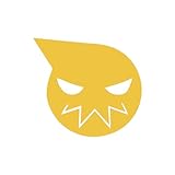 Soul Eater Black Sticker Vinyl Decal Notebook Car Window Laptop 5' x 4.5' (Yellow)
