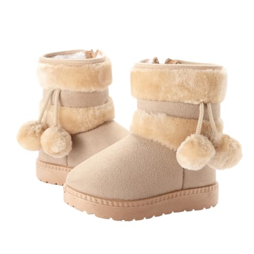 Cute Comfortable Boots With Zipper For Girls, Soft Warm Plus Fleece Boots For Indoor Outdoor Walking, Autumn And Winter
