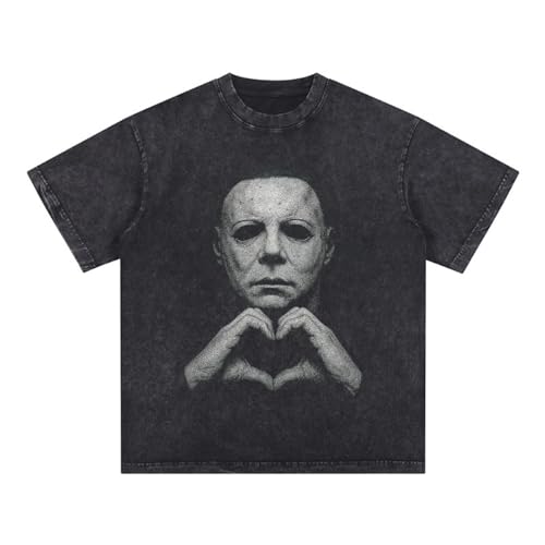 Bellelement Funny Myers Hand Heart T-Shirt Halloween Horror Movie Shirt