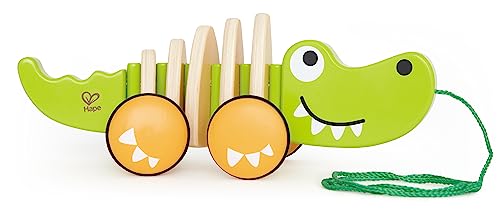 Wooden Pull Along Toys For Toddlers 6 Hape Walk-A-Long Croc Toddler Wooden Pull Along Toy, L: 11.6, W: 4.3, H: 4.3 inch