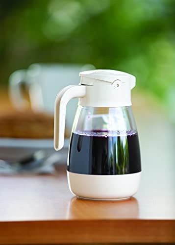 Service Ideas Sy916Wh Syrup Dispenser, 16 Oz, White/Clear #TOP3