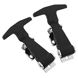 NUOBESTY Fibbia Elastica in Gomma e Acciaio Inox per Chiusura Robusta di Scatole Frigo e Cofani Motore, per Modifiche Auto e Attrezzature Outdoor, Nero
