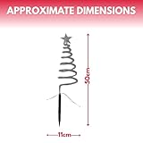 Marco Paul Set of 4 Spiral Christmas Tree Stake Lights – 50 cm Battery-Operated Outdoor Decorations with 40 Cool White LEDs – Light-Up Garden Ornaments with Timer Function for Festive Pathway - Image 2