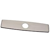 Wovier Brushed Nickel 3-to-1 Rectangle Shaped Polished,Suitable For 8 Inch Sink( total length 10.2 Inch ), Hole Cover Deck Faucet Plate Escutcheon