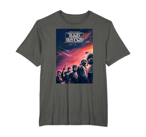 T-shirt Star Wars Bad Batch clone elite en coton doux fini les hauts rêches