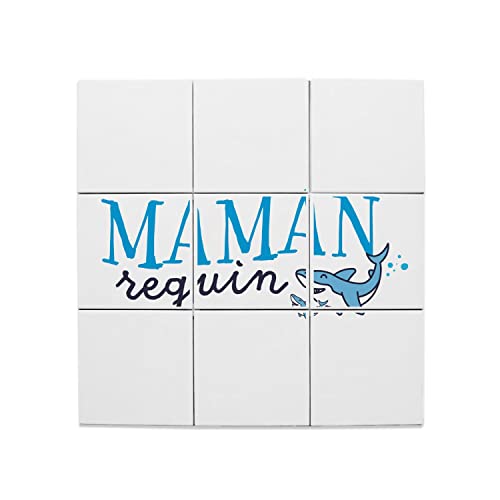Carreaux céramique famille requin 15,2x15,2 pour rénover facilement une crédence de lavabo