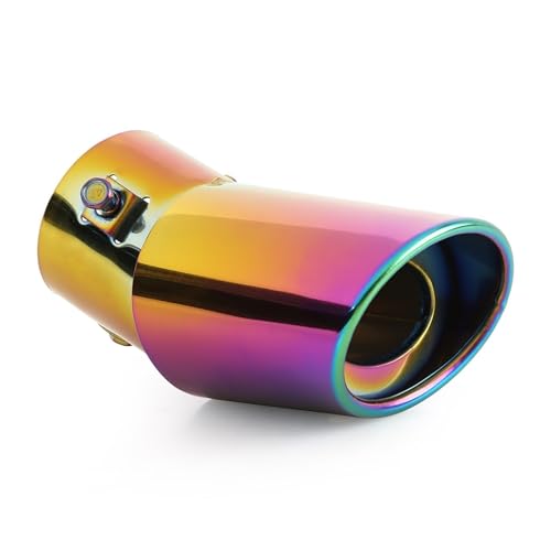 Embout de silencieux d'échappement rond et chromé en inox anti-corrosion pour automobile