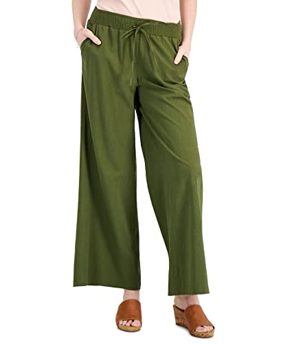 Style & Co. Women's Petite Crinkled Wide Leg Pants