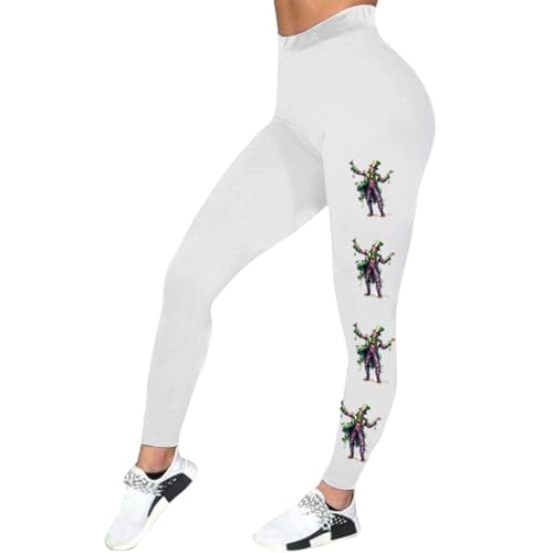 Leggings de cintura alta con control de abdomen para mujer, leggings de gimnasio de talla grande, leggings de gimnasio con estampado divertido, mallas de bloque de color, pantalones elásticos para