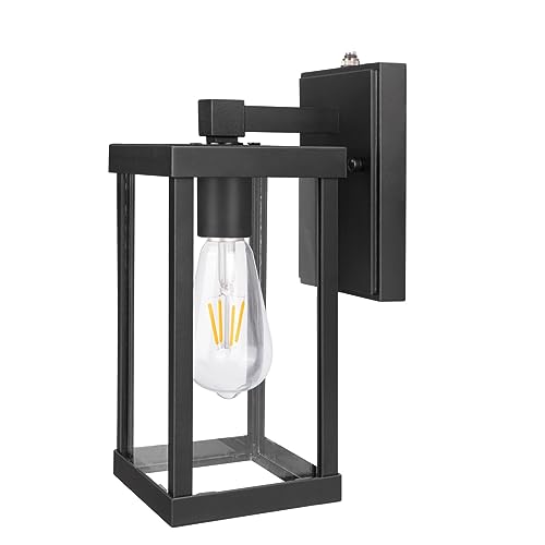 Encuentra la mejor selección de Lamparas para fachadas para comprar hoy. 27 Lampara de Pared Exteriores, HORKEY Aplique de pared Negro Iluminación Impermeables IP65 E26/E27, Aluminio Mate, Luz Blanca Cálida