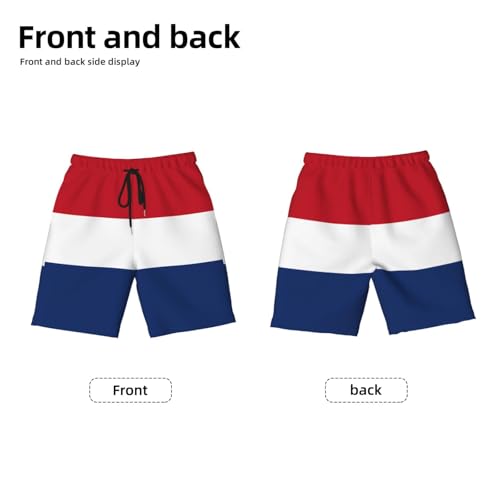 Dutch Flag Youth Beach Pants, Soft and Breathable, with Drawstring Waist, Suitable for Sports and Leisure.2