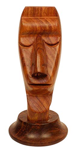 Image of Craftland Rosewood Nose Shaped Wooden Spectacle Holder Stand (2.3 x 2.3 x 6 Inches, Brown)