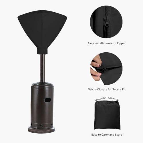 image for Easy-Going Patio Heater Top Cover with Zipper, Waterproof, Dustproof, 