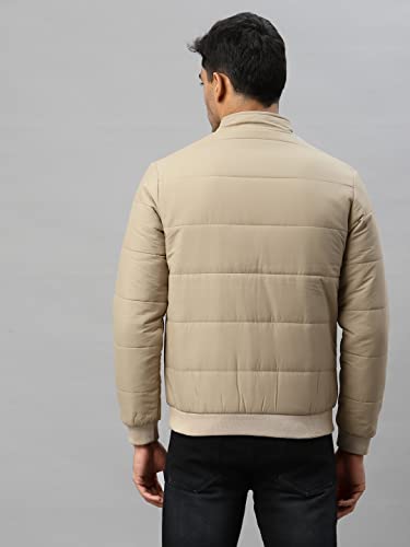Image of Style Quotient Men Beige Reversible Padded Jacket