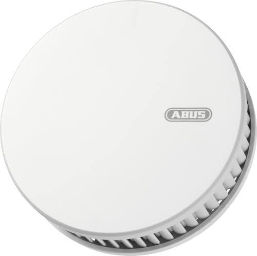 ABUS Rauchmelder RWM250 mit 12-Jahres-Batterie & Hitzewarnfunktion - für Küchen, Wohnräume und Wohnwagen - Q-Label & DIN EN14604 zertifiziert - Weiß