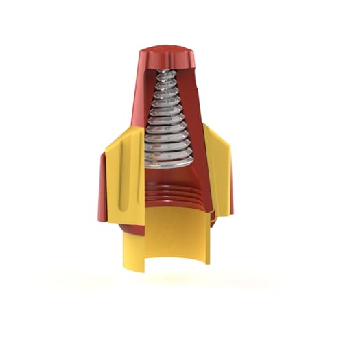 Image of Ideal Electrical Twister Proflex (30-1347JR) Red /Yellow Wire Connector, Jar of 400 - Smooth Twist-On Wire Nuts for 22 to 8 AWG with Comfort SureGrip and Flexible Skirt