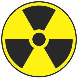 (3) Nuclear Symbol Funny Hard Hat / Helmet Stickers