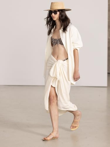 Gottex Beach Life Resort Natural 100% Cotton Sarong Wrap Swimsuit Coverup for Women, One Size Pareo Fits Most - Stylish and Versatile Beachwear Essential3