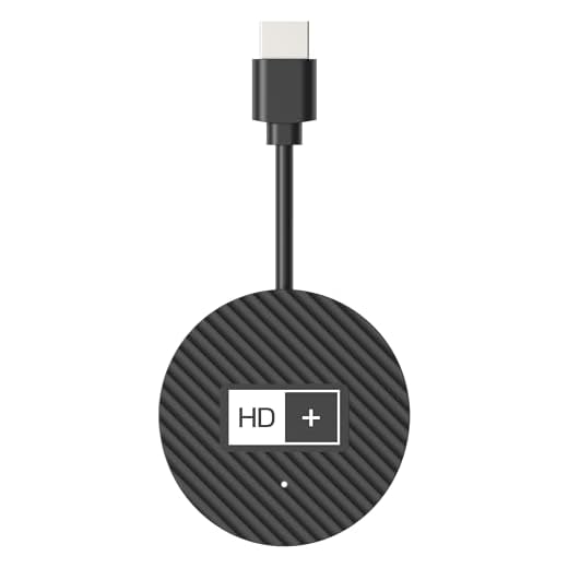 HD+ IP TV-Stick, Fernsehen über Internet für alle TVs, 3 Monate HD-TV inkl., Zugriff auf Netflix, YouTube, mit HDMI, WLAN/LAN und 4K