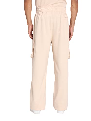 Image of CHKOKKO Men's Baggy Track Pants for Gym Workout Running Casual Wear Sports Lower with Pockets Adjustable Drawstring Waist Lightweight Quick Dry Activewear Fitness