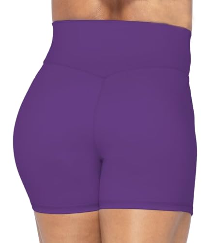 Image of Sunzel Crossover Biker Shorts for Women, No Front Seam V High Waist Yoga Workout Gym Shorts with Tummy Control | 4 Or 6-Inch Inseam, High Waisted, Tummy Control, Crossover Waist, Buttery Soft, No Front Seam, Squat Proof, Compression