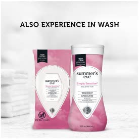 Summer's Eve Cleansing Cloths for Sensitive Skin, Simply Sensitive 32 Count (Pack of 3)