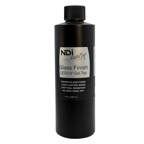 NDI Beauty Glass Finish No Wipe Gel Top Coat 8 Fl Oz (236 mL)