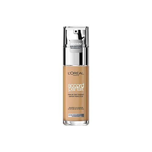 L'Oréal Paris - Fond de Teint Fluide - Hydratation 24H - Formule à l'Acide Hyaluronique - Tous les Types de Peaux - Teinte : Beige Rosé (3.R) - Accord Parfait - 30 ml