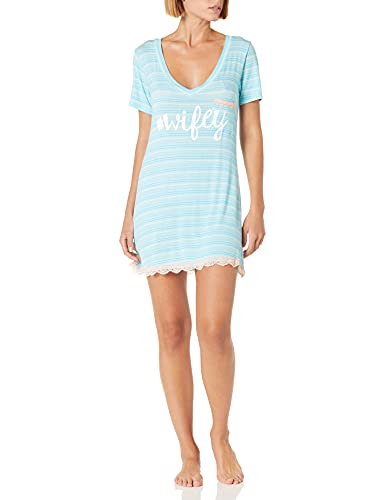 Honeydew Intimates Women's All American Sleepshirt, Something Blue Stripe, Small