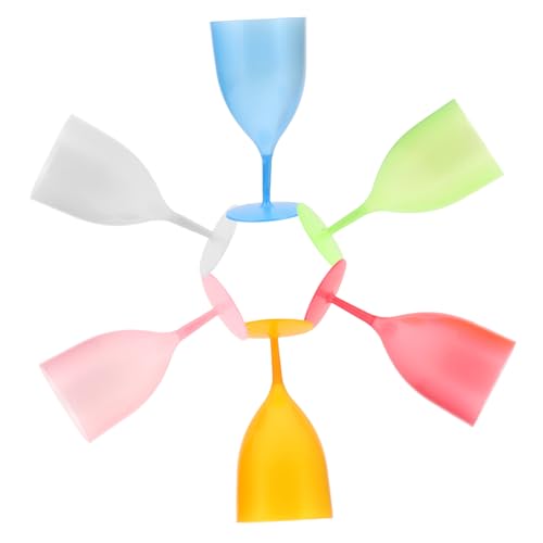 iplusmile 6 Piezas copa de vino de pascua tazas de fiesta tazas para beber bebidas vasos de copa vasos de agua con tallo copa de plastico Coplas de agua de plástico copas de vino el plastico
