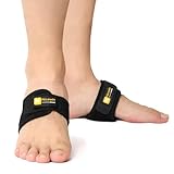 Arch Support Bandage Brace Adjustable Strap Snug Fit Cushions for Men Women, Pain Relief of Plantar Fasciitis, Drop Foot, Flat Feet, High Arches, Heel Spurs, One Size Fits Most, A Pair