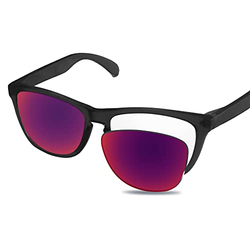 Image of 100% Precise-Fit Replacement Sunglass Lenses Compatible with Oakley Frogskins OO9013 55mm