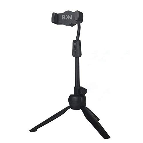 Image of BKN Mini Tripod Mobile Stand Adjustable with Mobile Attachment Lightweight Portable for Professional Broadcasting, Live Video etc.