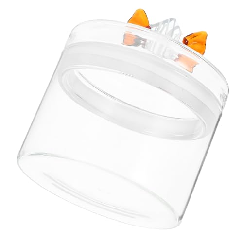 TOPPERFUN Recipiente De Vidrio Decorativo Con Tapa Dulcera Para Oficina Almacenamiento Multiusos
