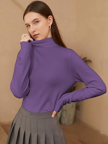Image of SANGTREE Women's Turtleneck Sweaters Long Sleeve Pullover Tops | Breathable Lightweight Fabric| Fall Winter Fashion Outfits| Perfect for Daily,Office,Vacations,Holiday,Family Gatherings Etc.