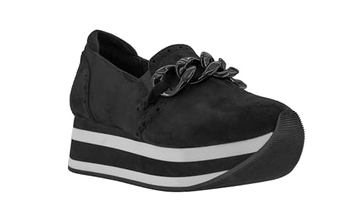 Corkys Footwear So What Slip-On 1.75-inch Platform Sneakers, Cushioned Insoles, Chunky Chain Detail, Comfortable, Stylish, Trendy Footwear3